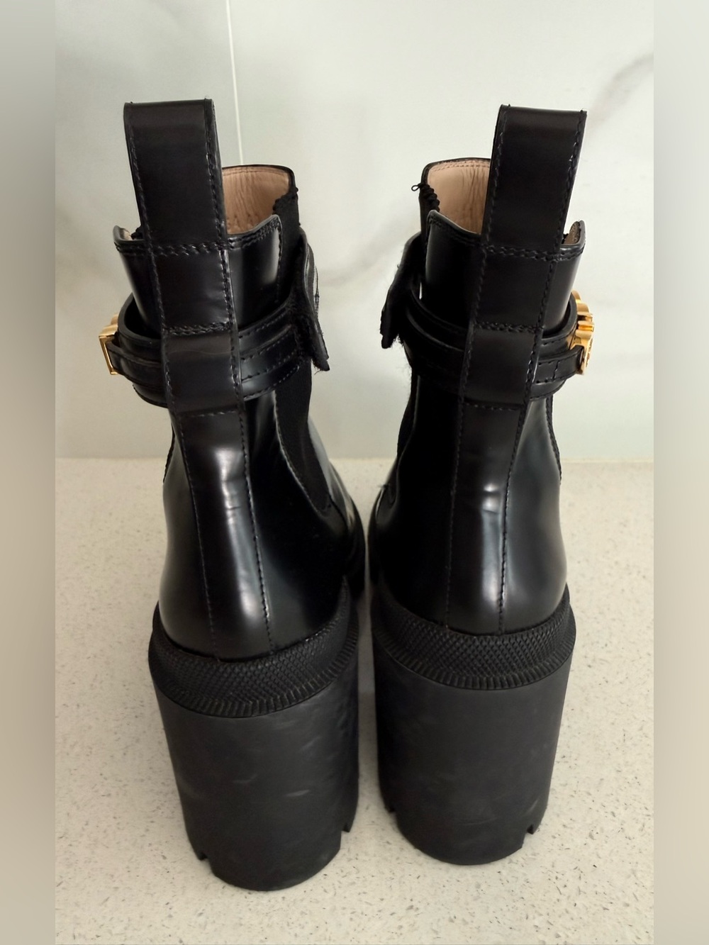 Gucci Trip Chelsea Boot Logo Strap Size EU 40 US 10 - Picture 4 of 9